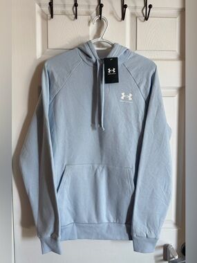 NWT Under Armour UA Icon Fleece Hoodie - Light Blue (Size Medium)